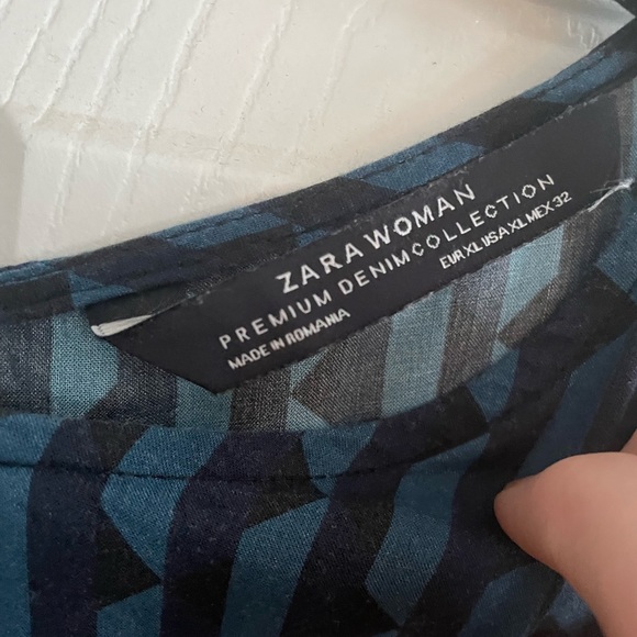 Zara Mini Dress, Size XL, Navy & Black - Picture 4 of 9